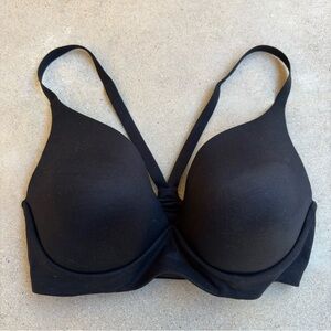 Victoria's Secret 36DD Black Lightly Lined Plunge Pullover Bra Racerback